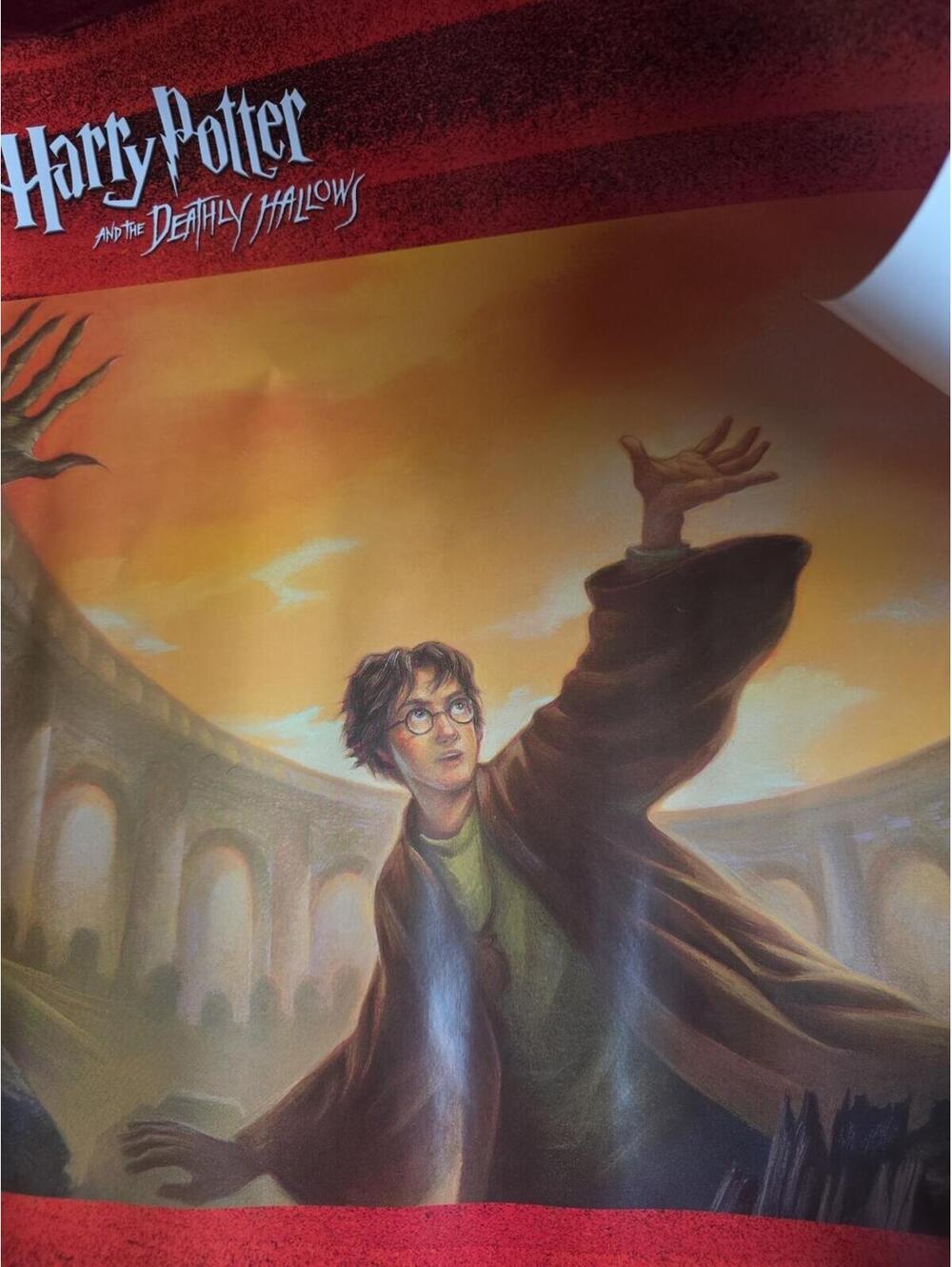 Harry Potter Borders Exclusive Poster 2007 22x36 Deathly Hallows Book-